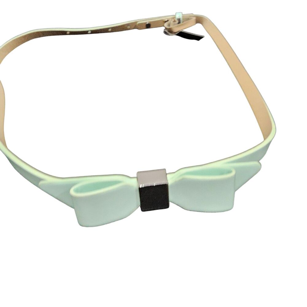 White House Black Market Mint Bow Belt Skinny Faux Leather Size M‎ NWT